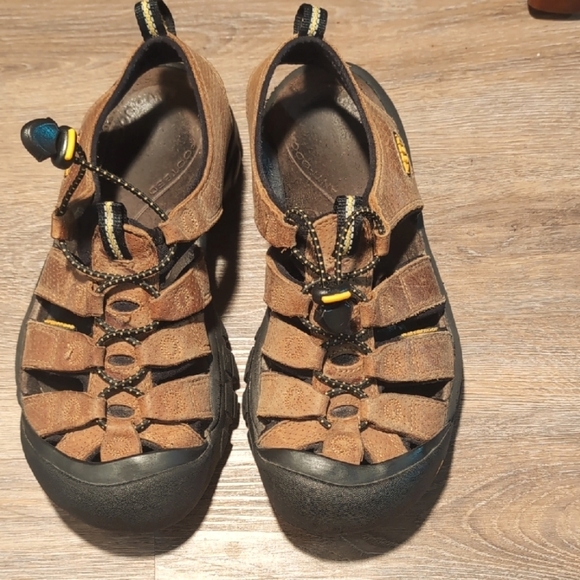 Men\'s Keen Newport H2 Brown Leather Waterproof Sandals Hiking Shoes Size 8 main image 6